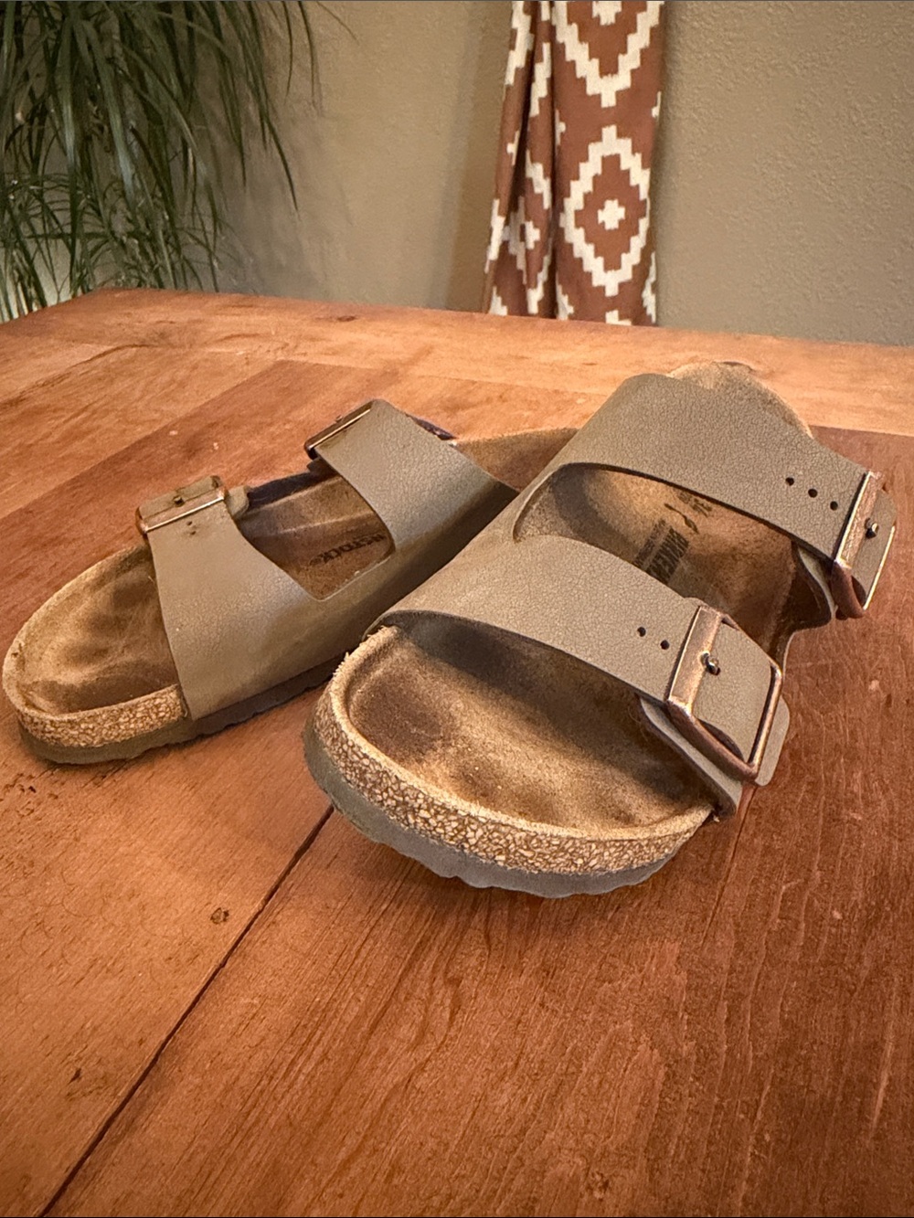 Birkenstock Arizona Two-Strap Sandals in Taupe Brown